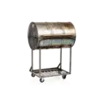 Barbecue oildrum steel met onderstel