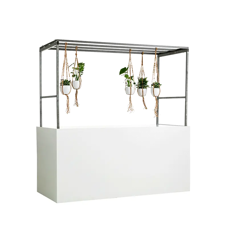 Buffet Weelderig Wit met stalen constructie