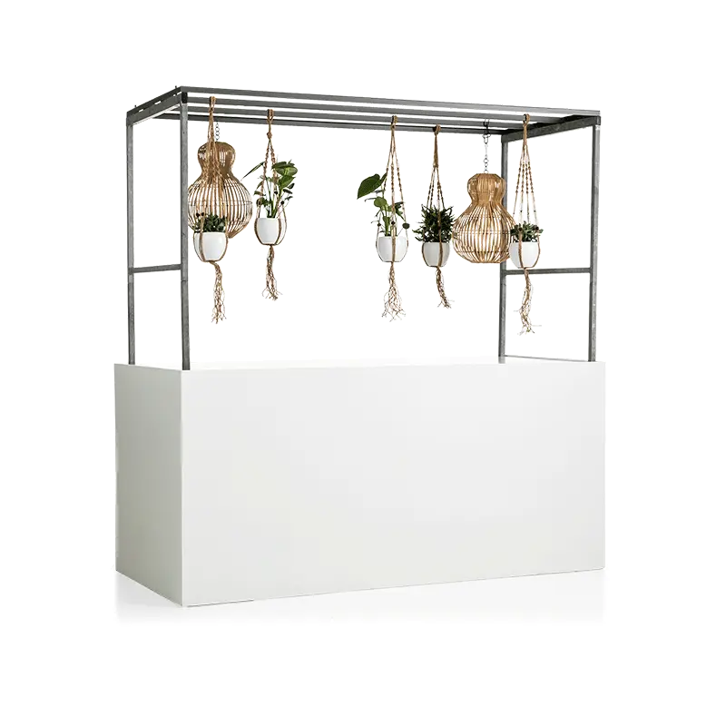Buffet Weelderig Wit met stalen constructie