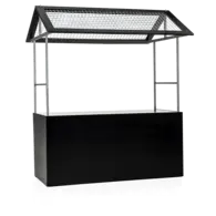 Buffet Zwoel Zwart met stalen dakconstructie