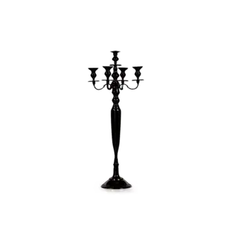 Buffetkandelaar zwart 5-armig 98cm