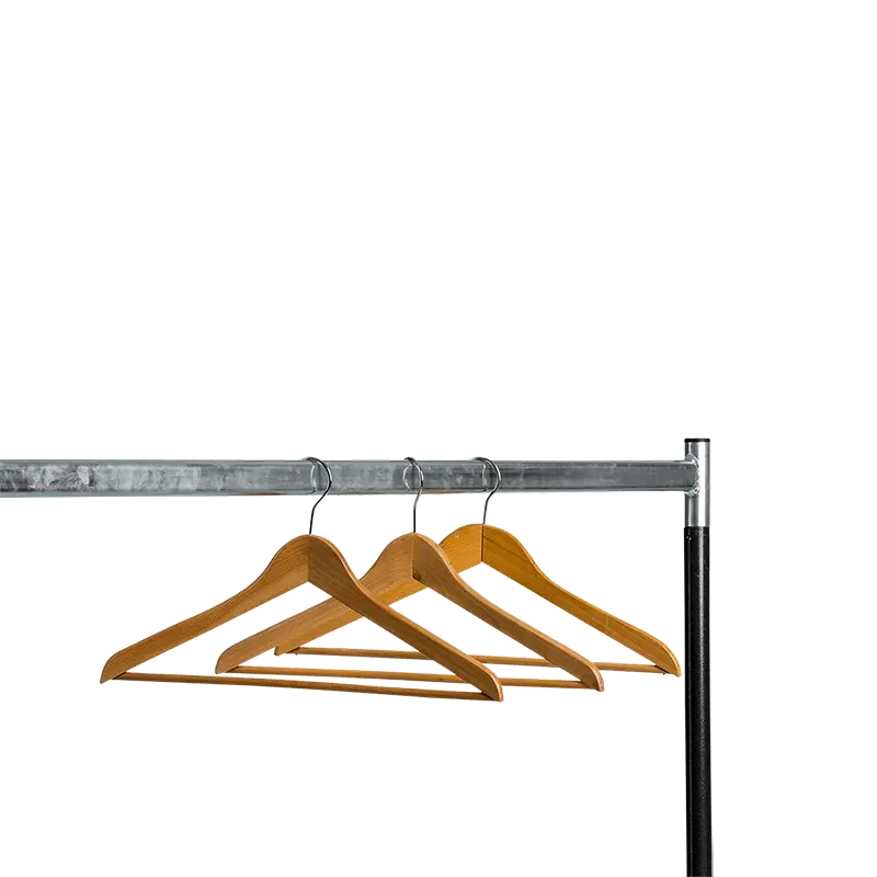 Confectierek op wielen incl. 40 hangers