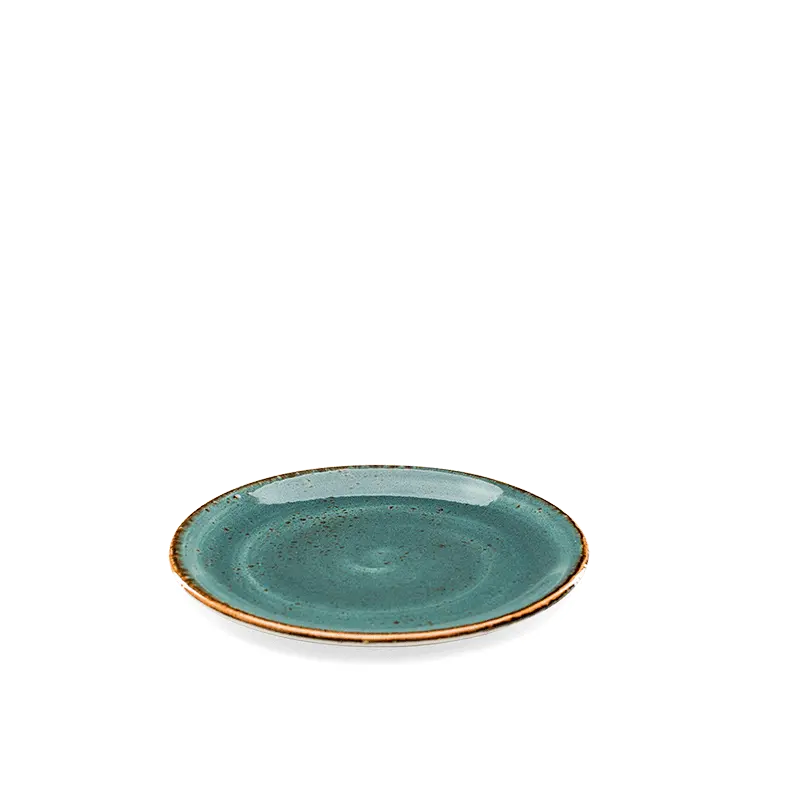 Craft sideplate rond blue 15cm