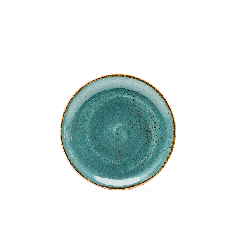 Craft sideplate rond blue 15cm