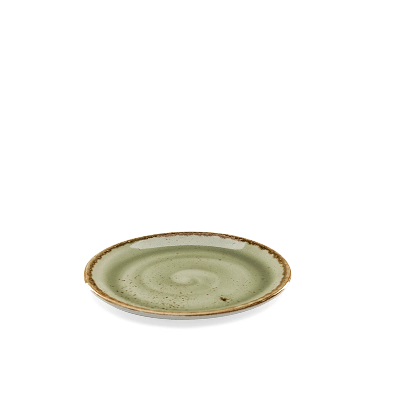 Craft sideplate rond green 15cm