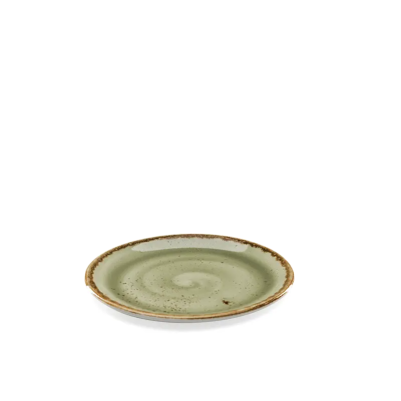 Craft sideplate rond green 15cm