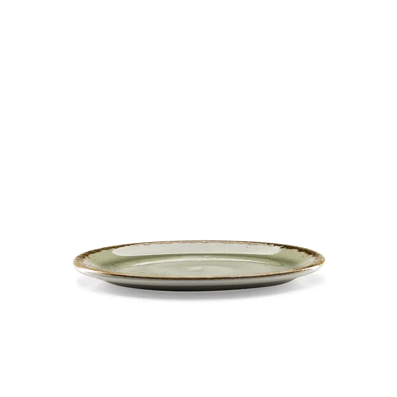 Craft sideplate rond green 15cm