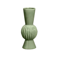 Decoratievaas ribbel groen
