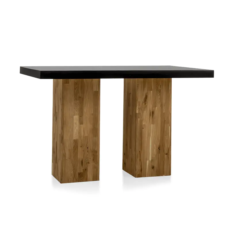Dinertafel hoog zwart 180x110cm