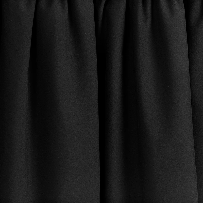 Dinertafelrok zwart 580x71 cm met plooi