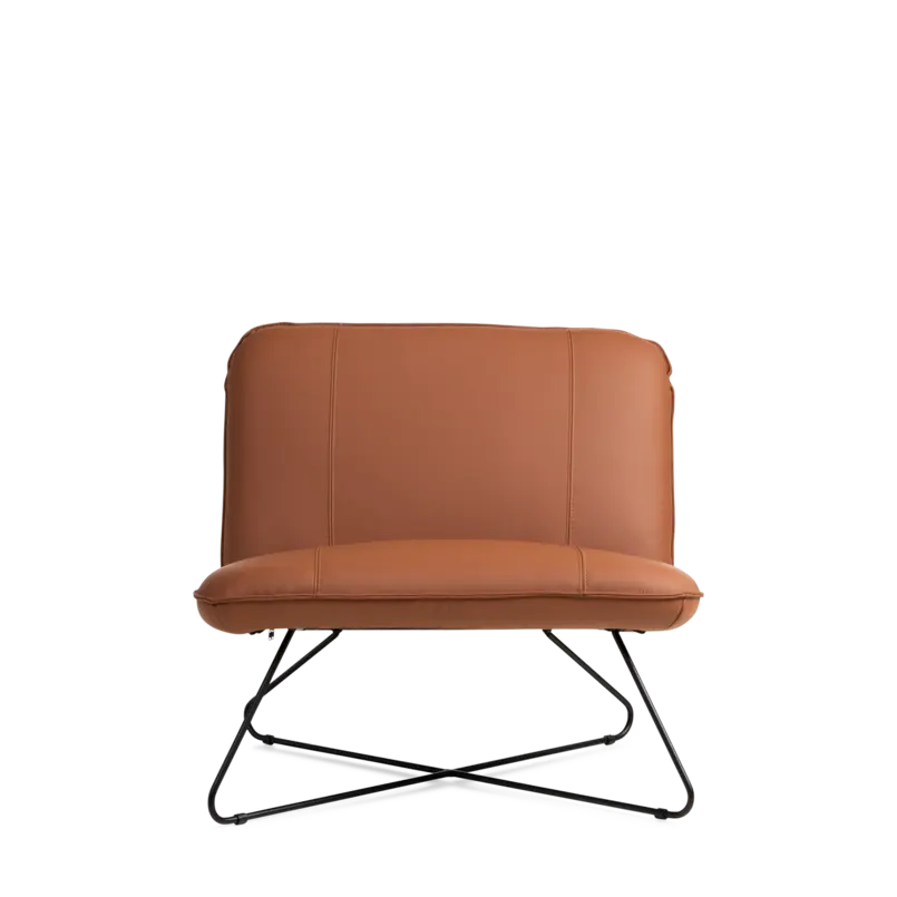 Fauteuil leder cognac