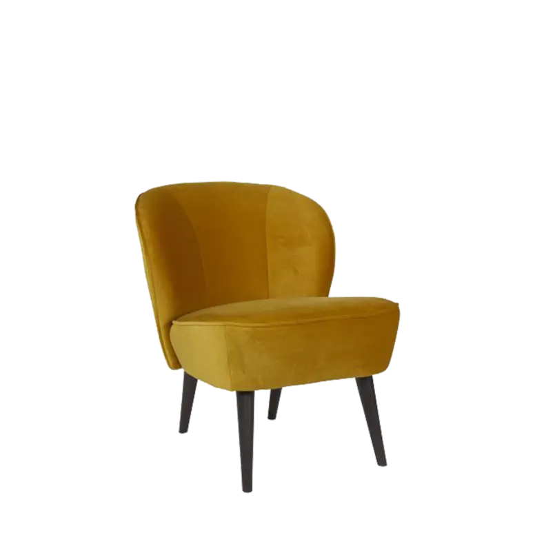 Fauteuil Velour- Oker