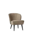 Fauteuil Velour - Olijfgoud