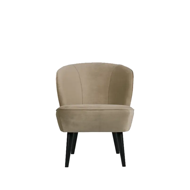 Fauteuil Velour - Olijfgoud