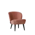 Fauteuil velour - Oud roze