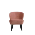 Fauteuil velour - Oud roze