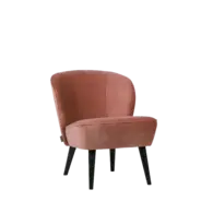 Fauteuil velour - Oud roze