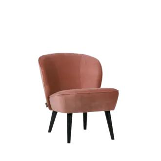 Fauteuil velour - Oud roze