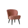 Fauteuil velour - Oud roze