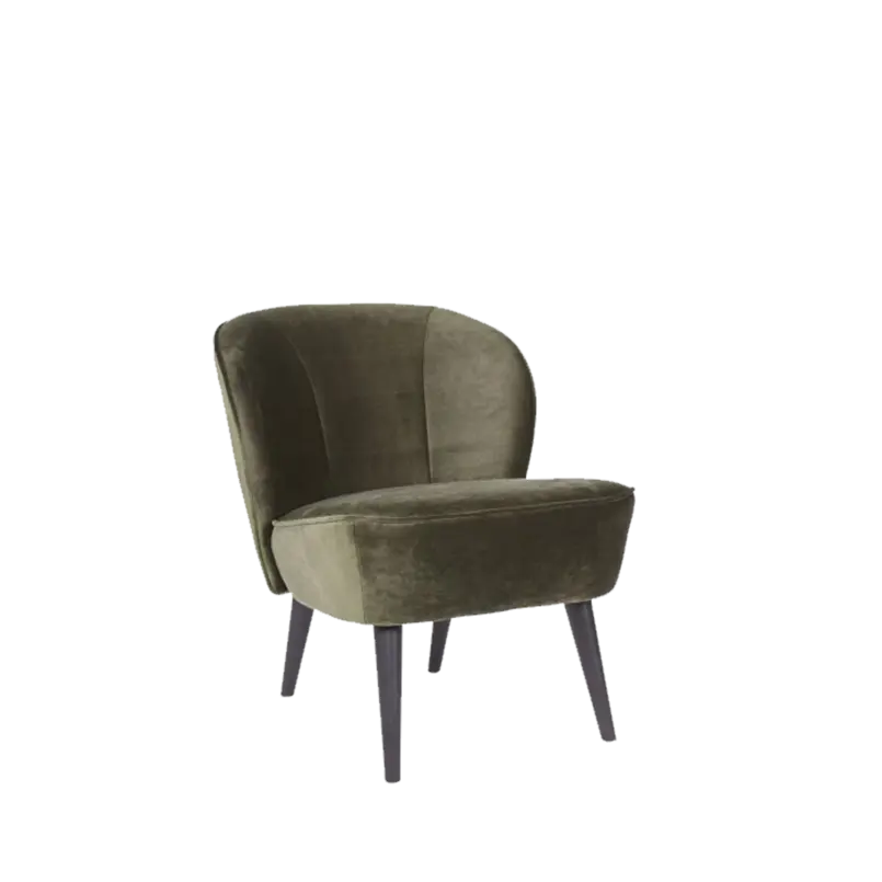 Fauteuil Velour - Warm Groen