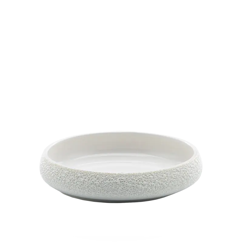 Gebogen kom Vulcano wit 24cm