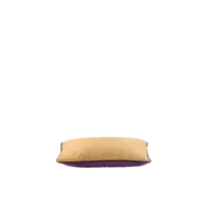 Kussen velour caramel/paars 60x40 cm