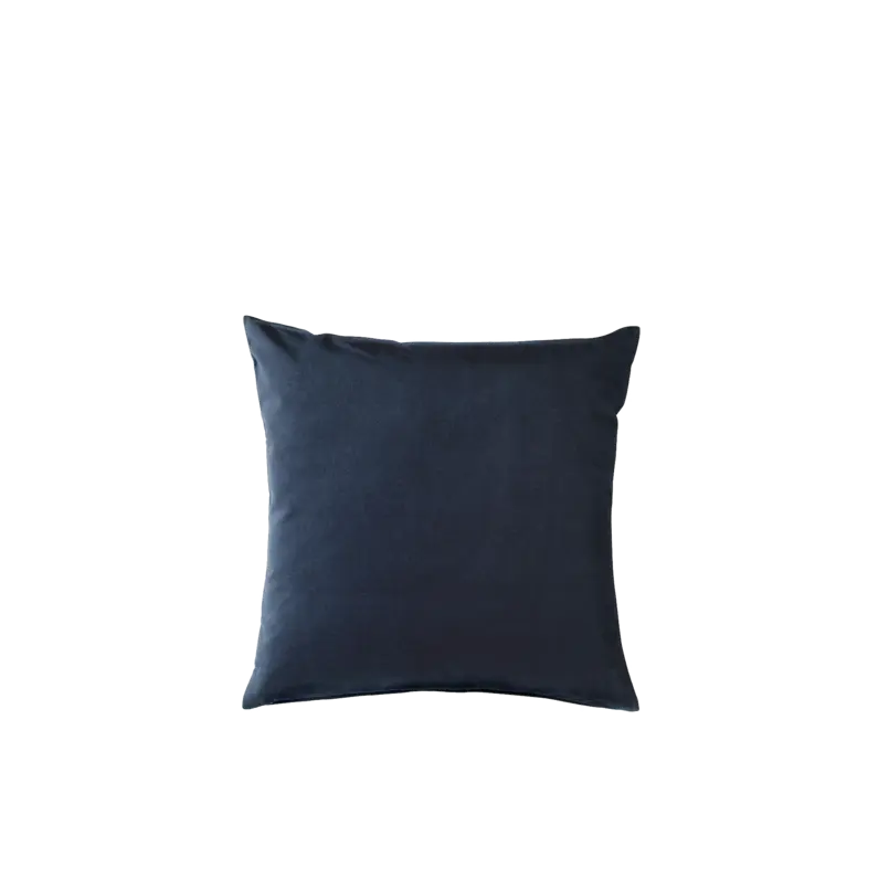 Kussen velour donkerblauw 50x50 cm