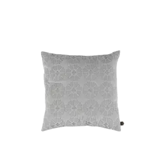 Kussen velour grijs 50 x 50 cm