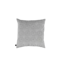 Kussen velour grijs structuur 50x50 cm
