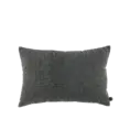 Kussen velour grijs structuur 60x40 cm