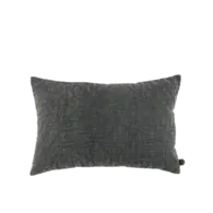 Kussen velour grijs structuur 60x40 cm