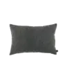 Kussen velour grijs structuur 60x40 cm