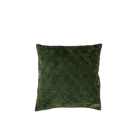 Kussen velour groen structuur 50x50 cm