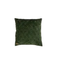 Kussen velour groen structuur 50x50 cm