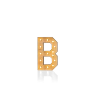 LED letter B