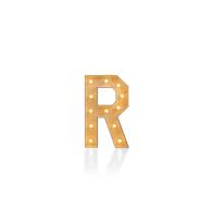 LED letter R