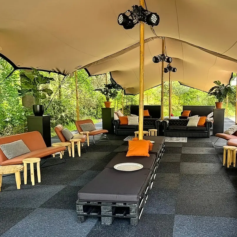 Lounge hocker zwart