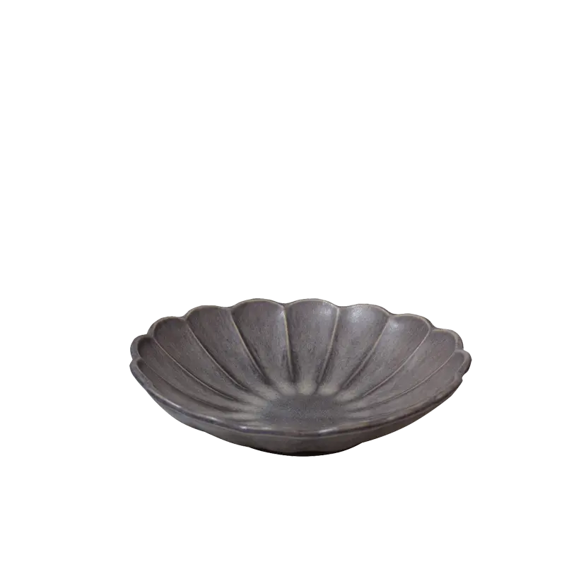 Pasta bord Flower grey 24 cm
