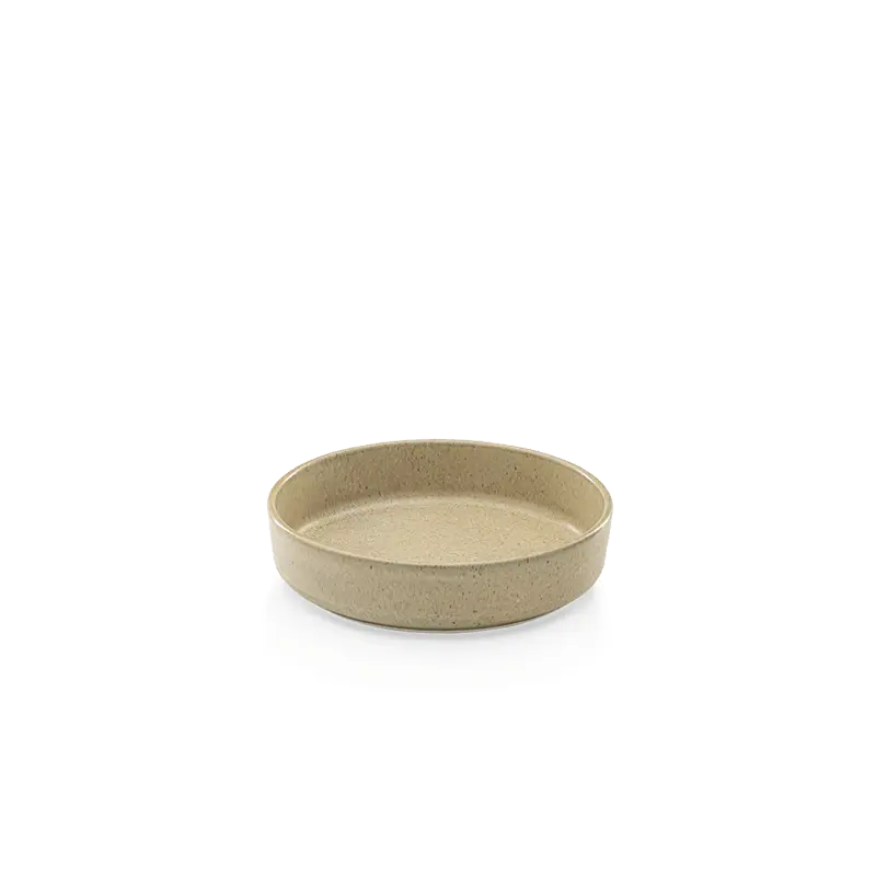 Pila diep bord beige 16x4cm