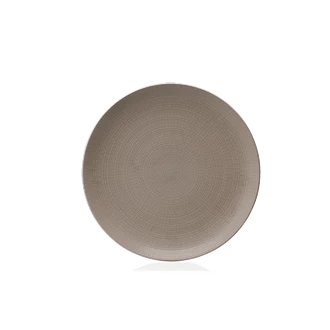 Plat bord grijs gelijnd 28cm