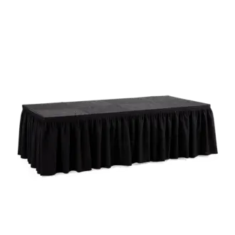 Podiumrok met plooi 40*400cm zwart