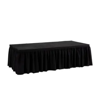 Podiumrok met plooi 60*400cm zwart