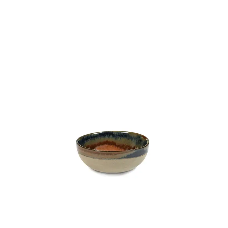 Sergio bowl grey/ rusty brown 11cm