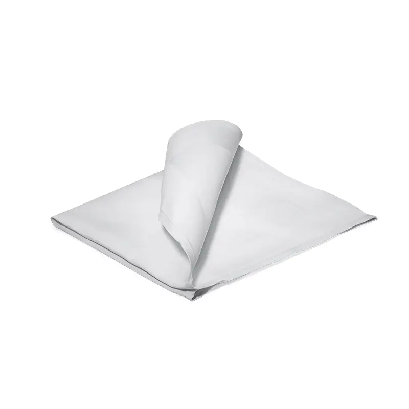 Servet Wit met Satijnband 60x60 cm