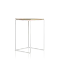 Statafel Eigentijds Eiken open frame wit 70x70 cm