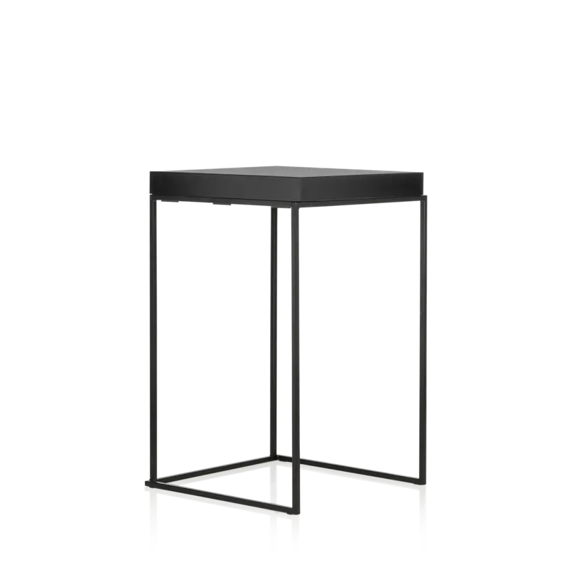 Statafel Zwoel Zwart XL open frame 70x70 cm
