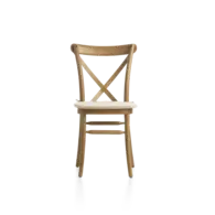 Stoel Crossback Venetië met kussen