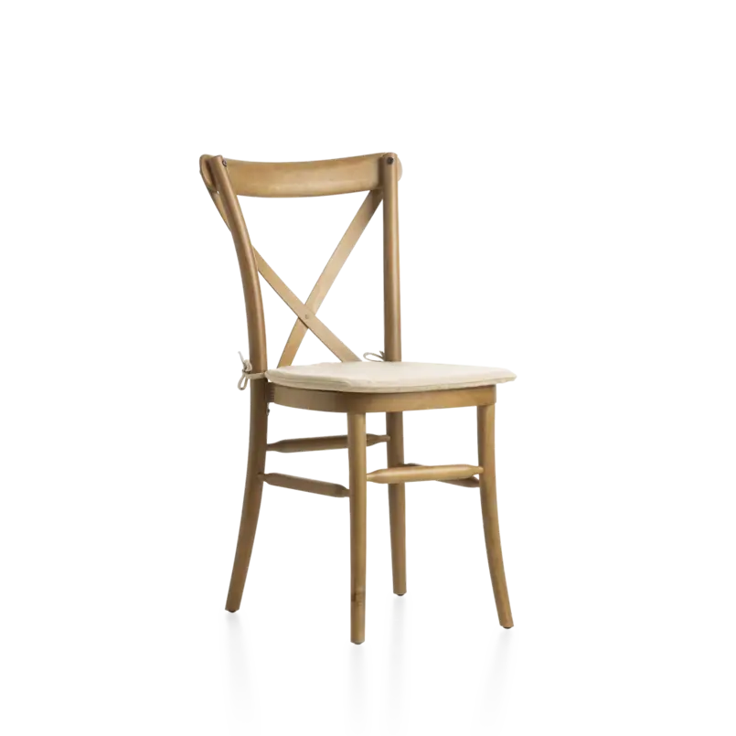 Stoel Crossback Venetië met kussen
