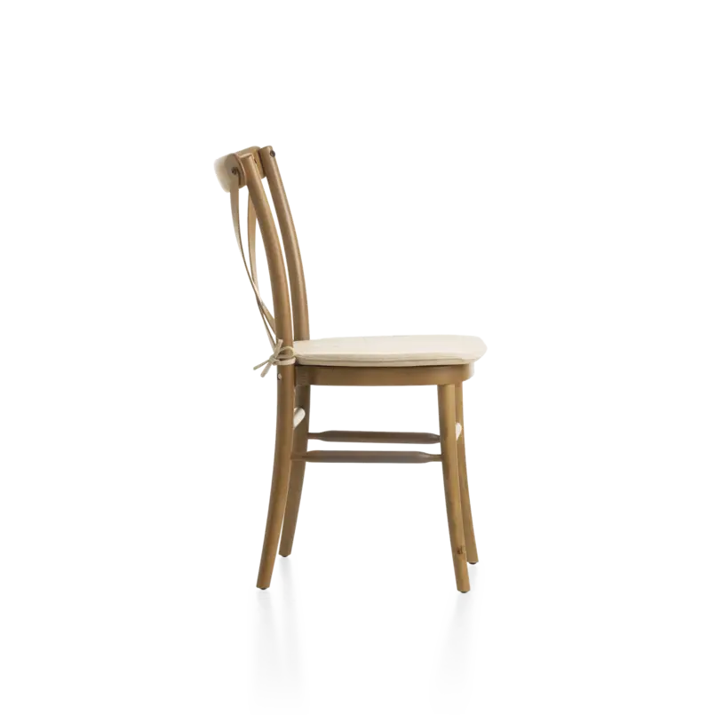 Stoel Crossback Venetië met kussen
