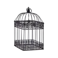 Vogelkooi vintage zwart groot
